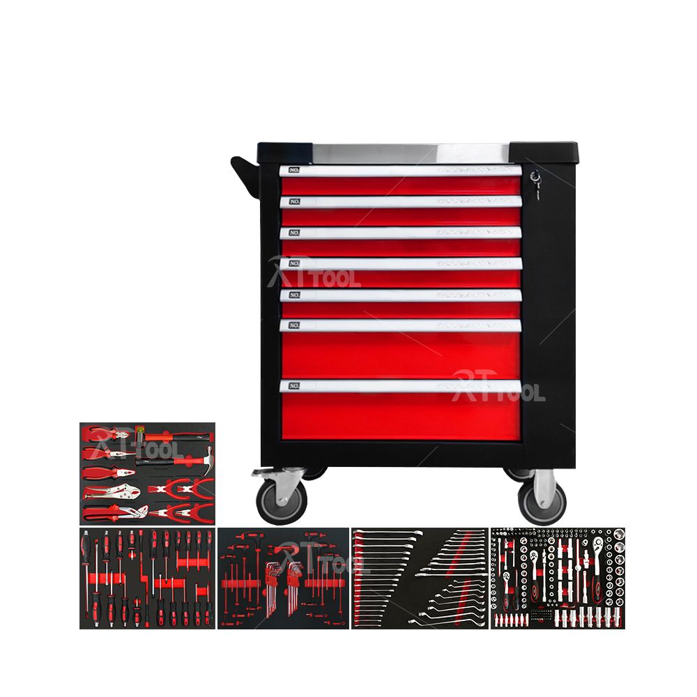 Factory Direct Sale RT285A Super Rolling Metal Tool Trolley Car Repair Garage Hand Tool Storage Cabinet