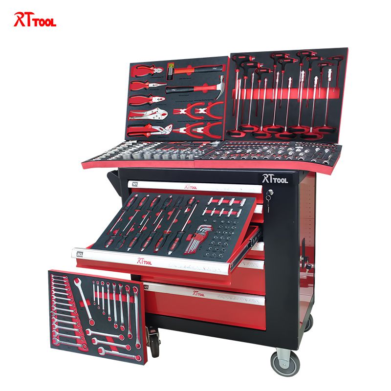 RT TOOL 278A Drawers High Rolling Metal Tool Cabinet Trolley Cart For Automobile Maintenance