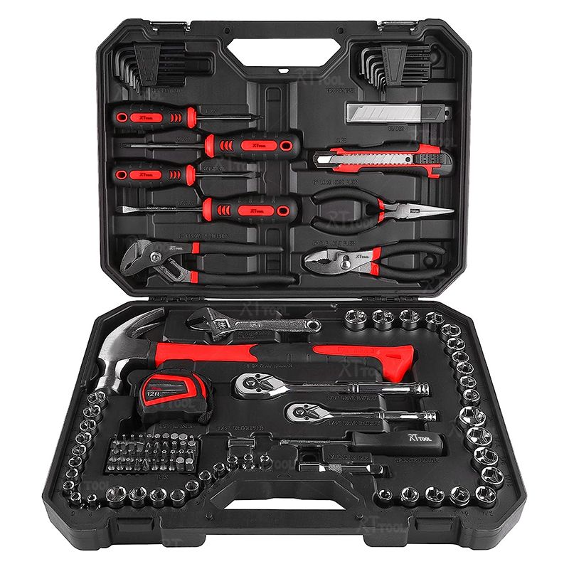 rt tool Socket Wrench Set Hand Tools Kit 122pcs Tools Set With Hex Key Measuring Tape Combination