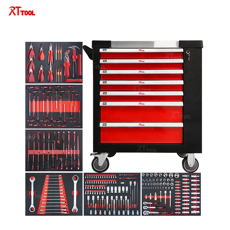 RT TOOL 252A Hot Sale Professional Auto Repair Tool Cabinet Trolley Cabinet With Tools