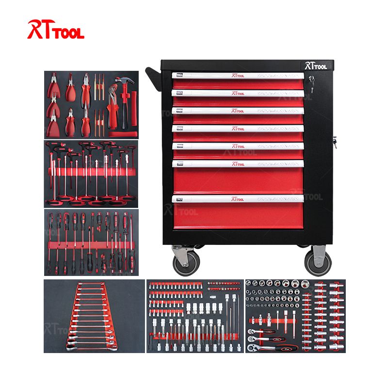 RT TOOL 249A Hot Sale Professional Auto Repair Tool Cabinet Trolley Cabinet With Tools
