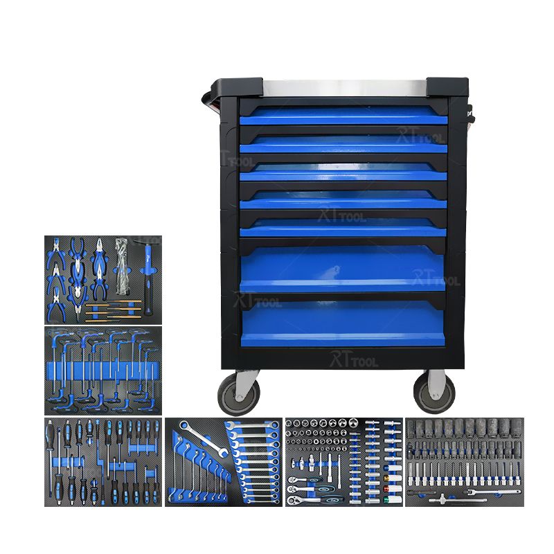 RTTOOL 200A Heavy duty With 7 Drawers Tool Cabinet Garage Storage Workshop Metal Tools