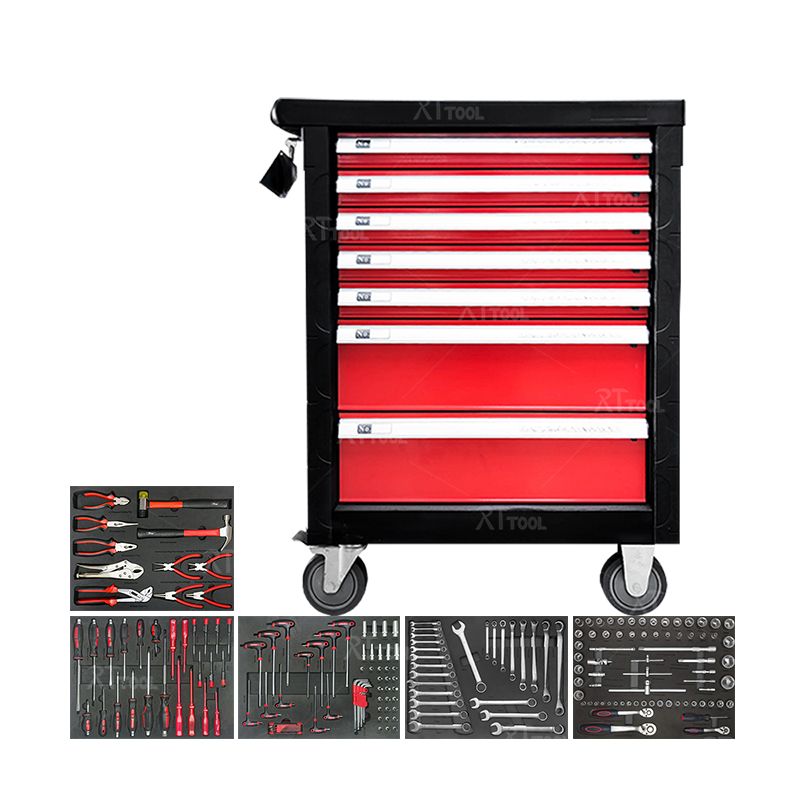 RTTOOL 191A Hot Sale Professional Auto Repair Tool Cabinet Trolley Cabinet With Tools