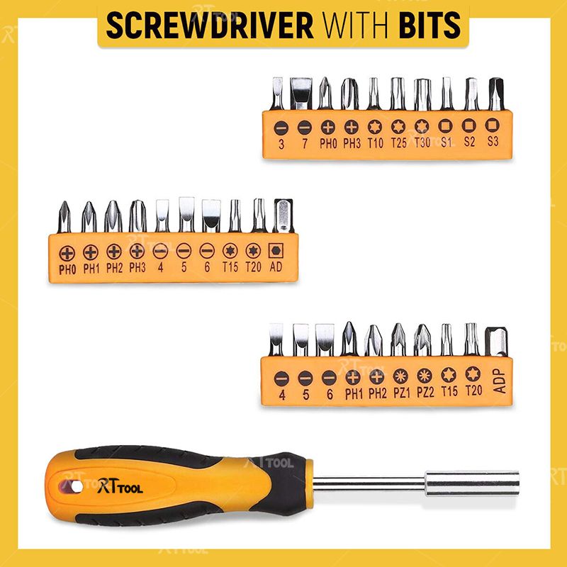 rt Socket Wrench Set Hand Tools Kit 98pcs Tools Set With Hex Key Measuring Tape Combination