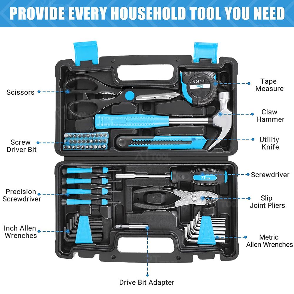 RT Toolbox Kits Maintenance Hand Work Tools Household Multi-Function Tools Set