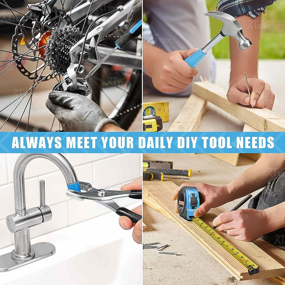 RT Toolbox Kits Maintenance Hand Work Tools Household Multi-Function Tools Set