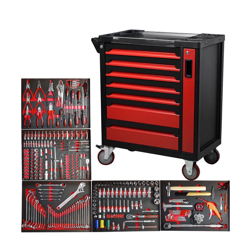 Tool Sets for Men, Tool Box with Tools, Tool Kit with Rolling Tool Box,  Complete Tool Box Set,Household Tool Set, Aluminum Trolley Case Tool Setas