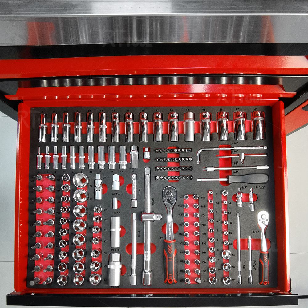 RTTOOL Hardware Tool 7Layer Drawer Workshop Trolley Tool Cabinet Storage With Handle And Casters