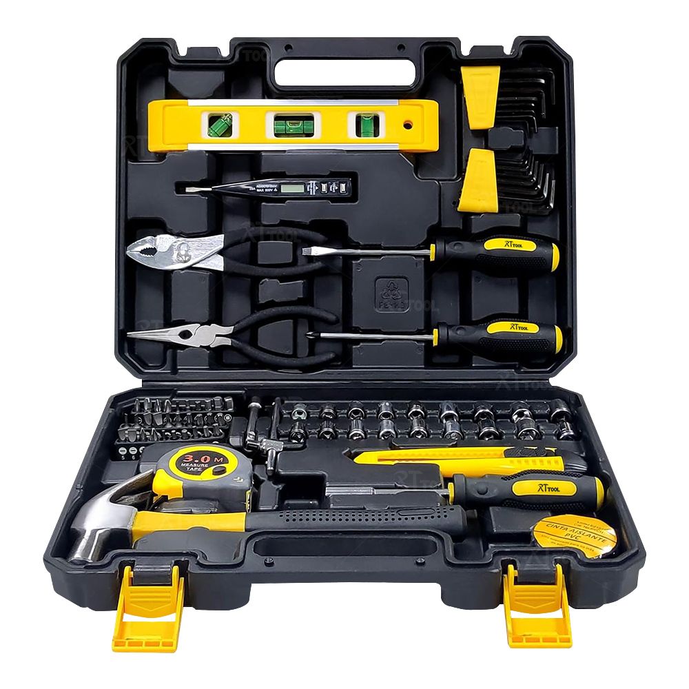 RTTOOL 77 pieces of household car repair box hand tool set socket wrench tool set