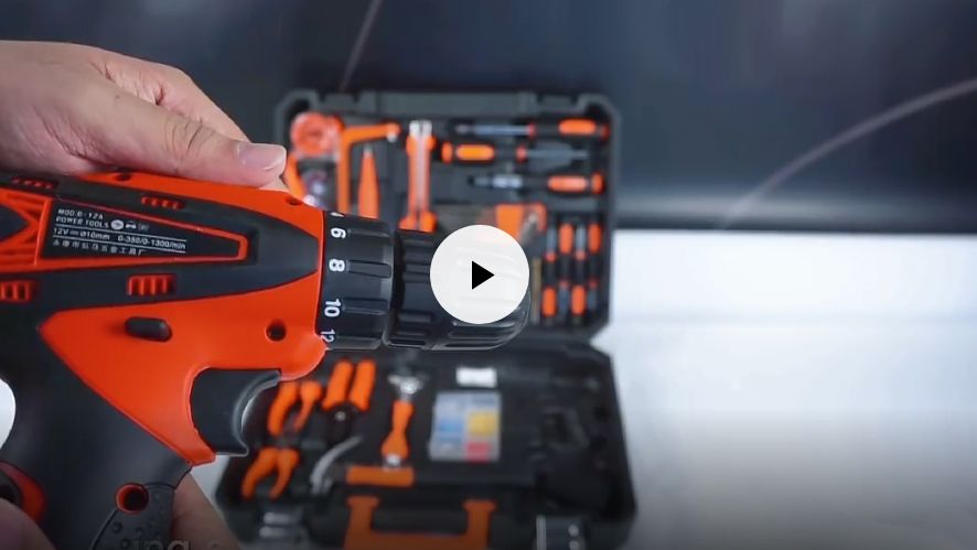 RTTOOL 47 pcs 12v Household Combo Tools Kit