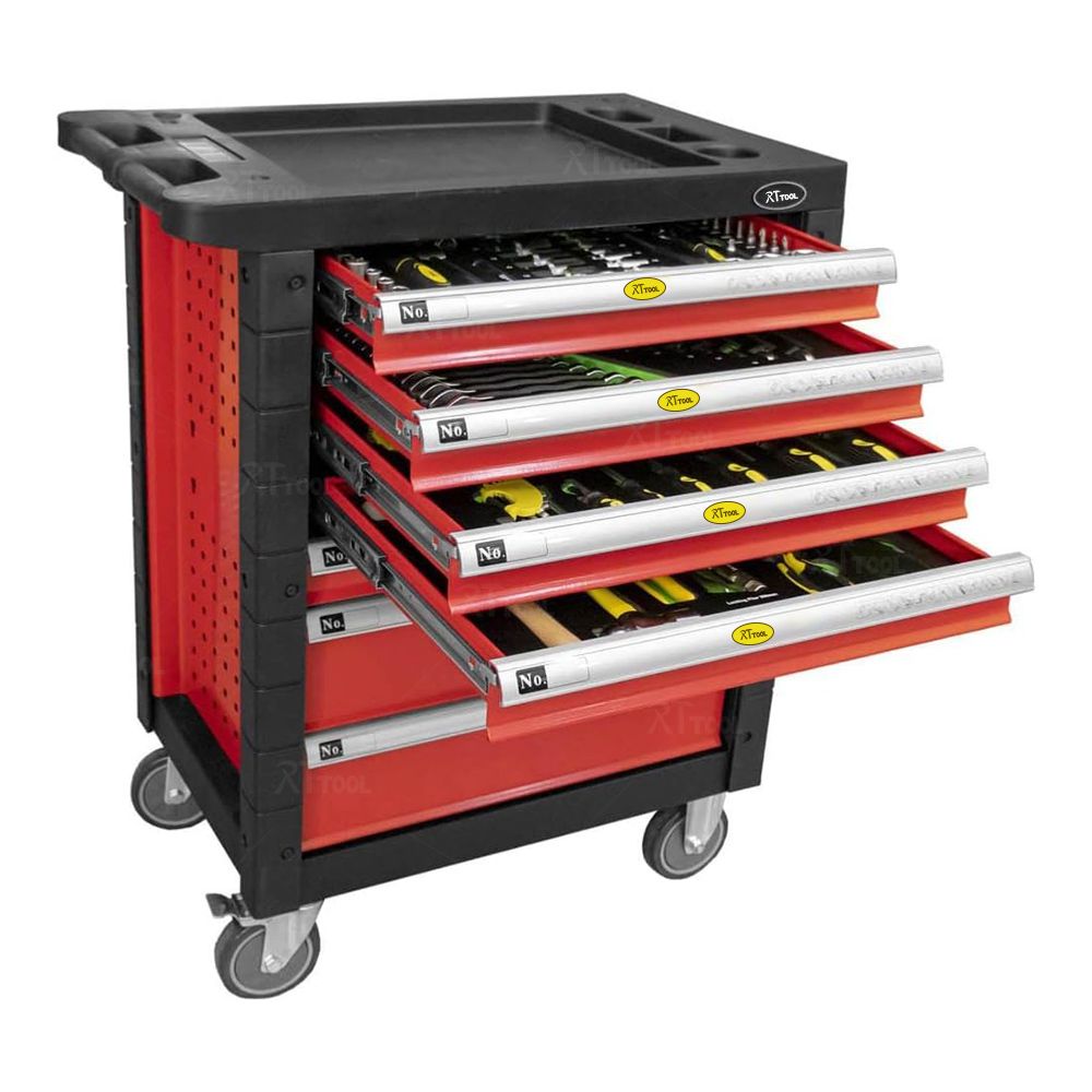 New 172 Pcs Tool Trolley With Hand Tools Mechanical Workshop Tool Cabinet rt tool