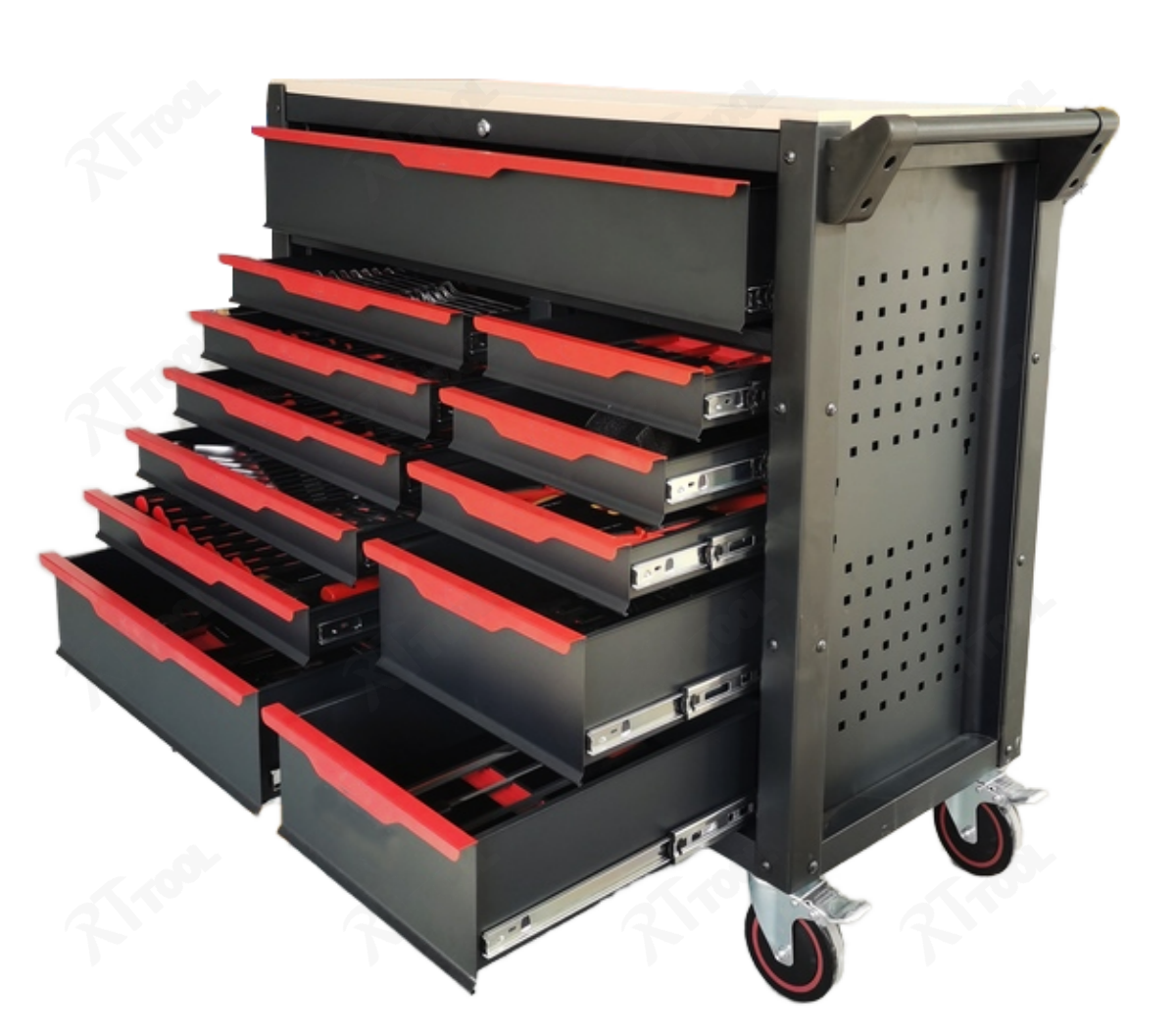 RTTOOL 359pcs tool trolley with metal steel storage workbench tool box tool chest cabinet