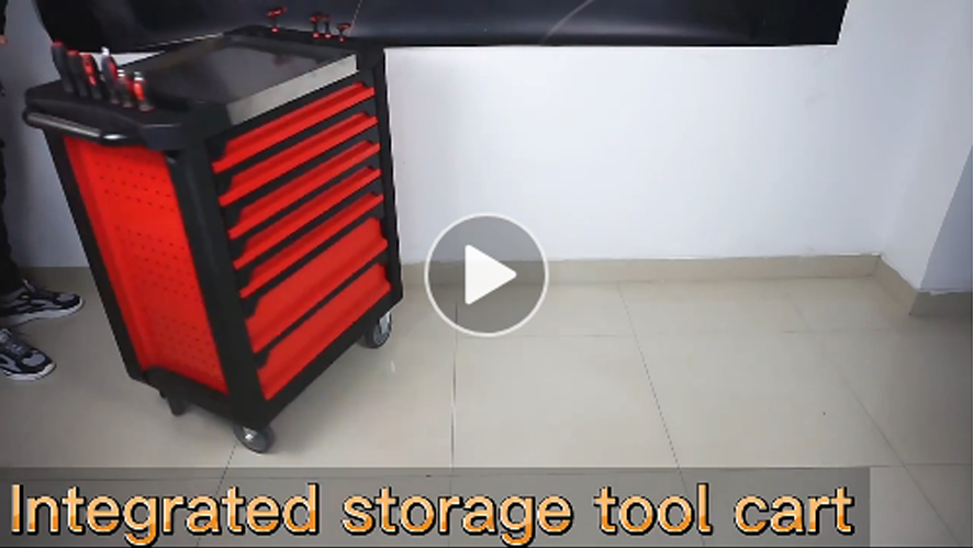 7-Drawer for Workshop Repair Rolling Lockable Metal Tool Cabinet Trolley