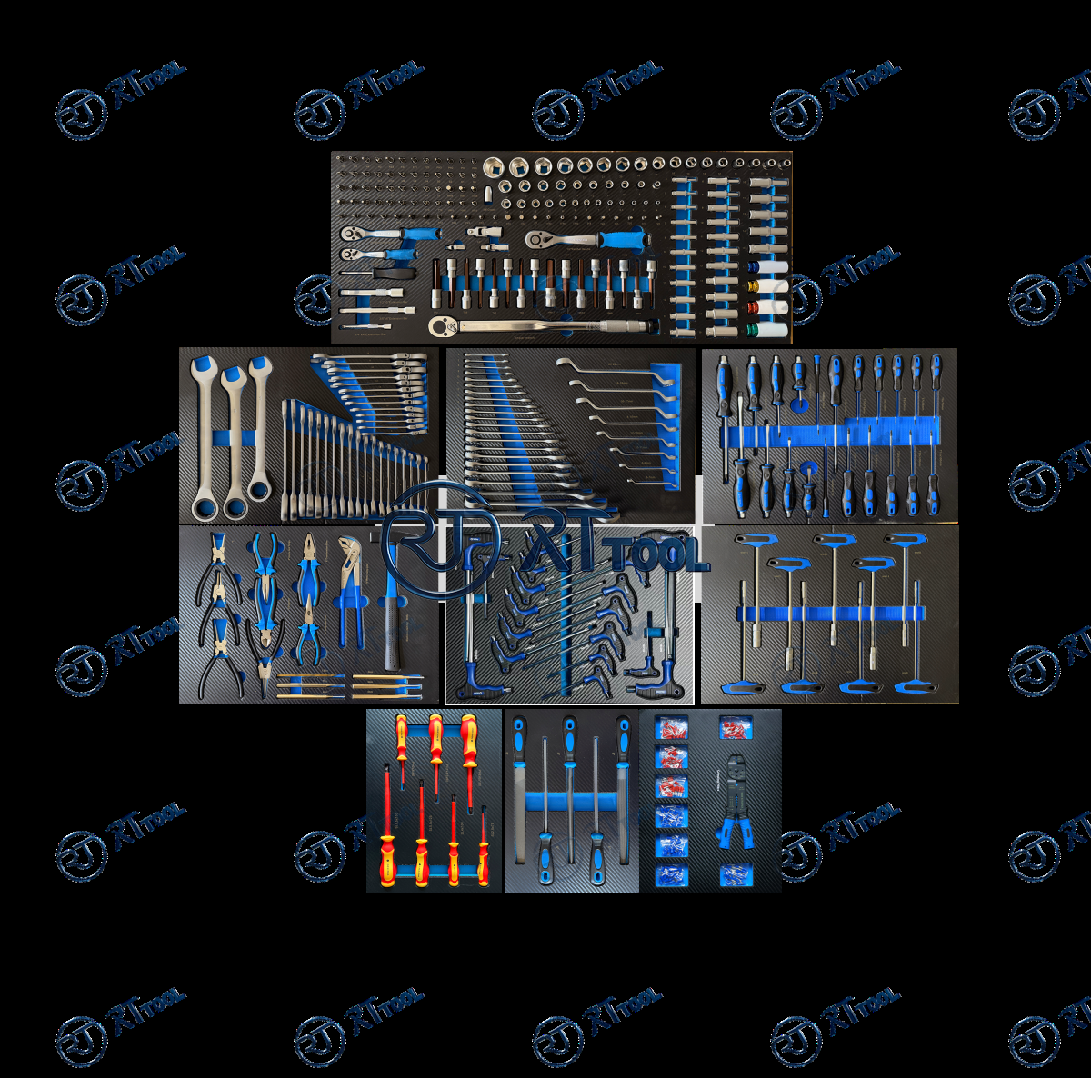 WORKSHOP TROLLEY WITH 12 DRAWERS  10 OF WHICH ARE FILLED WITH  473 PIECE TOOL SET