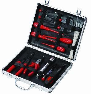 RTTOOL 34 pcs Aluminum Tool Case Set Multifunctional Wrench Socket Set Spanner Tool Box