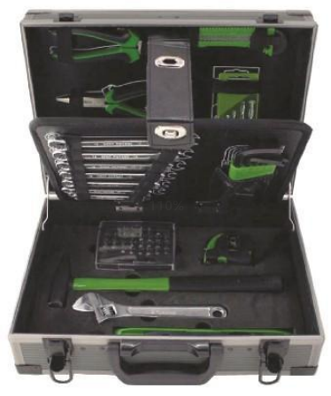 RTTOOL 62Pieces Chrome Vanadium Home Garage Repair Hand Tool Set In Aluminum Tool Case Kit