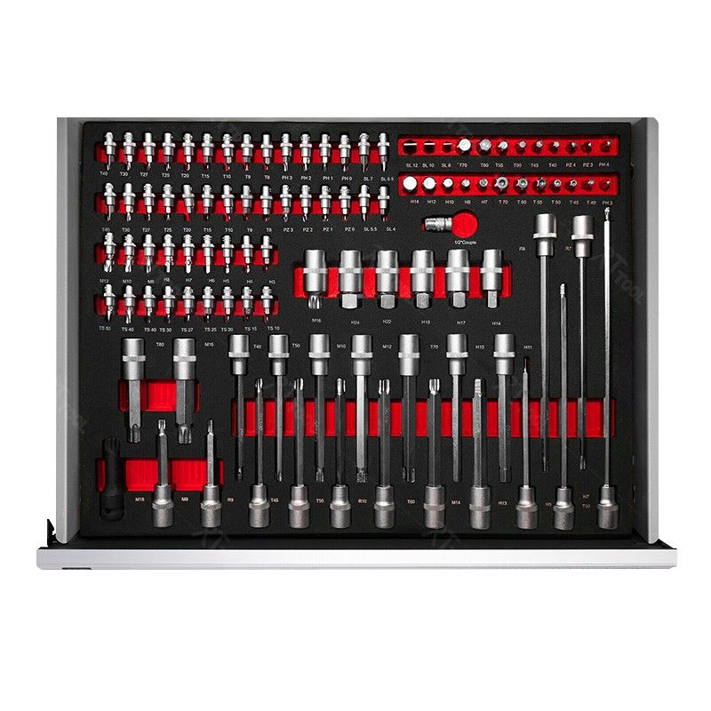 RTTOOL Hand Tool Sets Rolling Box Tool Chest 8 Drawers Workbench Tool Cabinet Cart Trolley