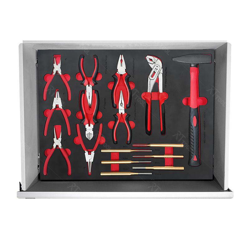 RTTOOL Hand Tool Sets Rolling Box Tool Chest 8 Drawers Workbench Tool Cabinet Cart Trolley