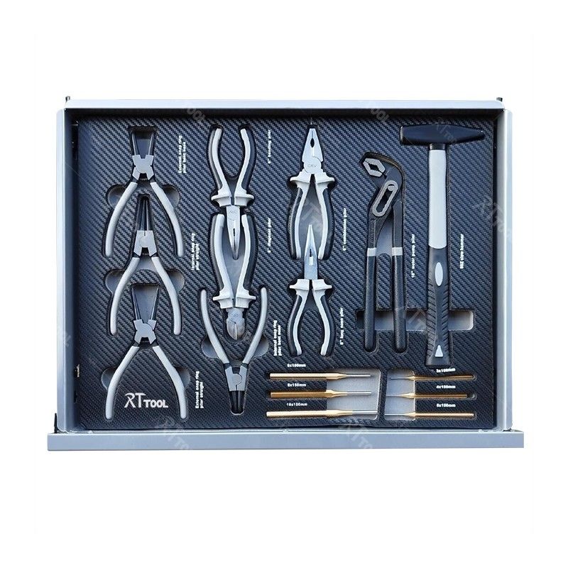 RTTOOL 8 drawer tool trolley CRV 251 pcs hand tool sets tool cabinet logo color customized