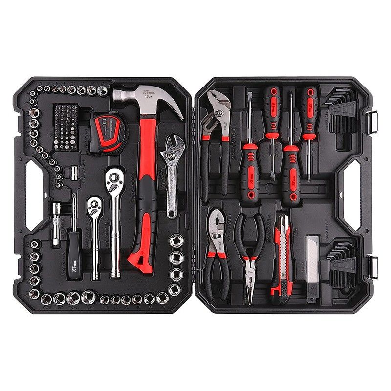 rt tool Socket Wrench Set Hand Tools Kit 122pcs Tools Set With Hex Key Measuring Tape Combination Spanner Screwdriver