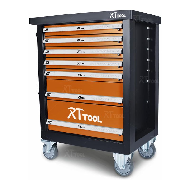 RTTOOL New 7 drawer simple metal tool cabinet tool cart workshop tool storage