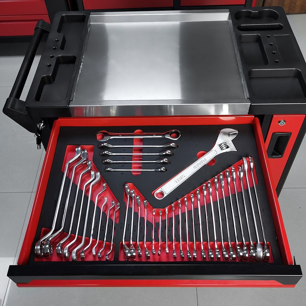 RTTOOL Hardware Tool 7Layer Drawer Workshop Trolley Tool Cabinet Storage With Handle And Casters