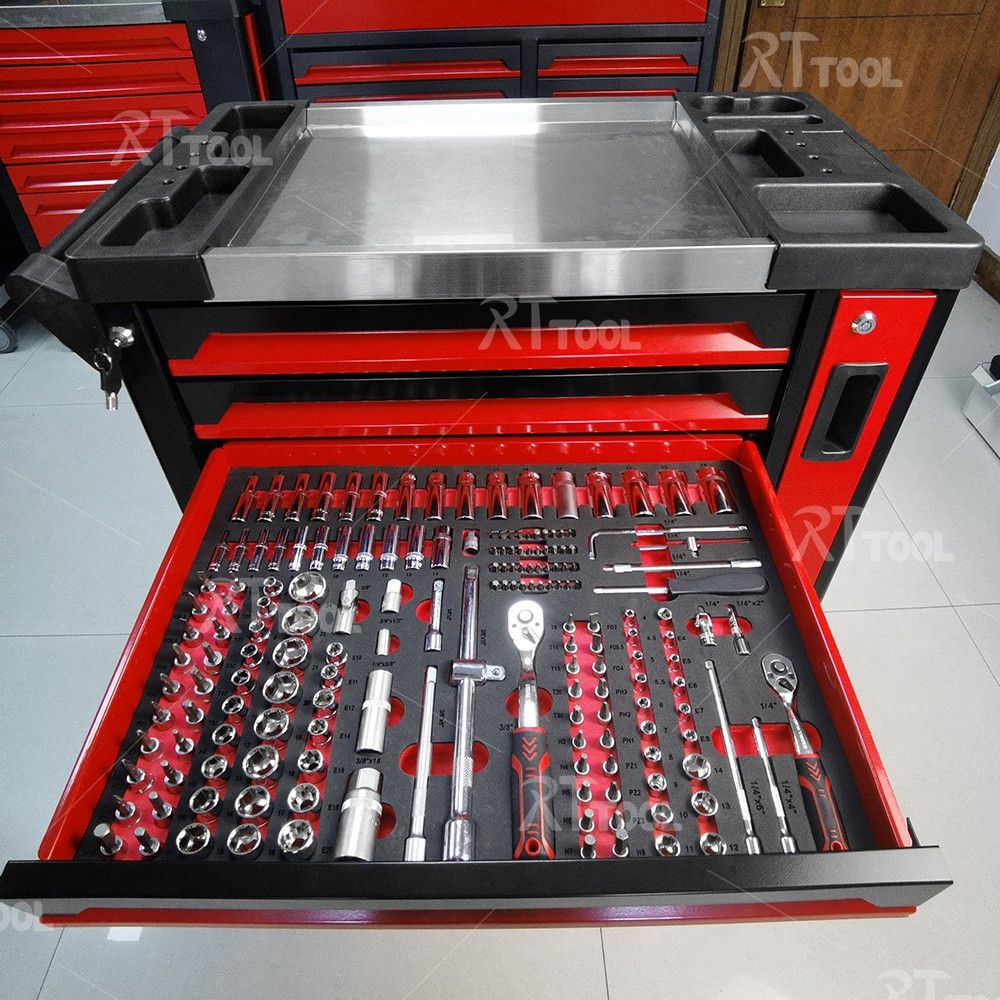 RTTOOL Hardware Tool 7Layer Drawer Workshop Trolley Tool Cabinet Storage With Handle And Casters