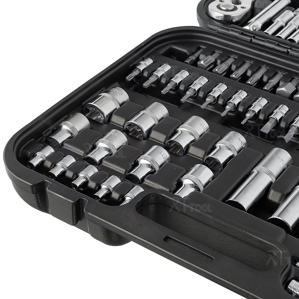 RT tool Full Combination Vehicle Hand Tool Sets 110PCS Car Repair tools Set Socket Wrench Set with Plastic Toolbox