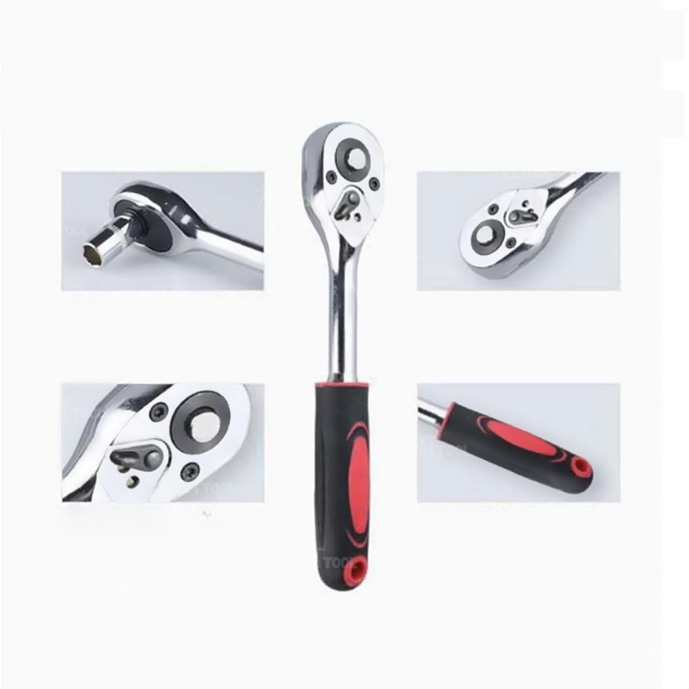 RT tool 1 / 4 listed chromium-vanadium steel ratchet sleeve wrench 12 pieces combination