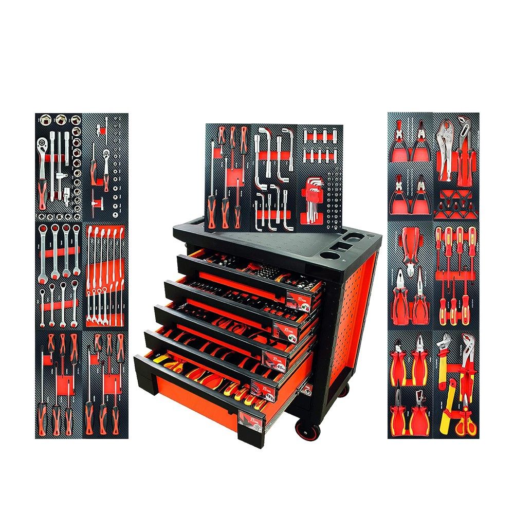 RTTOOL 2023 auto repair garage roller cabinet 6-drawer tool cabinet workshop tool storage tool trolley